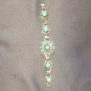 Vintage Silver and Turquoise Colored Bracelet